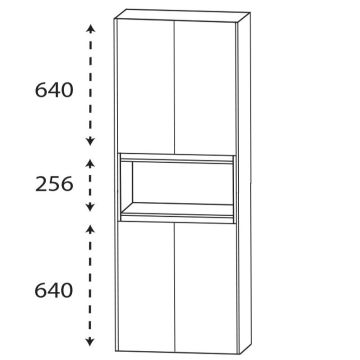 Laguna Pronto Hochschrank - 62 cm Skizze