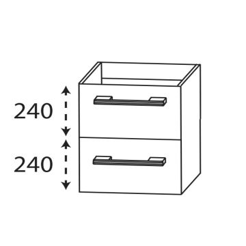 Laguna Reflex Unterschrank - 50 cm Skizze