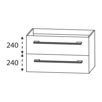 Laguna Reflex Waschtischunterschrank - 120 cm Skizze