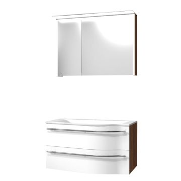 Laguna Laola Badmöbel Set 90 cm mit Spiegelschrank links