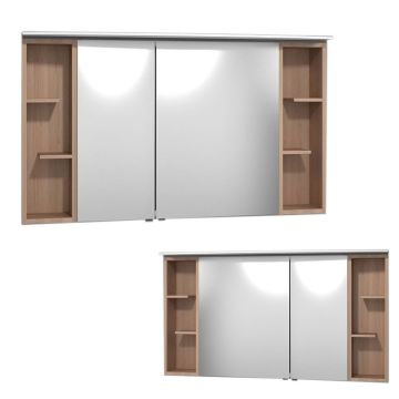 Laguna Kera.Round Spiegelschrank - 120 cm, 2 Türen, 1 LED-Flächenleuchte