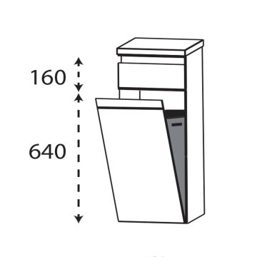Laguna Brio Highboard 30 cm Skizze