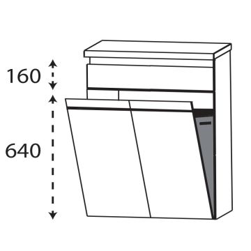 Laguna Brio Highboard 60 cm Skizze
