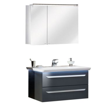 Lanzet M9 Badmöbel Set - 97,5 cm mit Spiegelschrank
