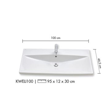 Marlin Bad 3020 - Life Möbelwaschtisch - 100 cm, Keramik