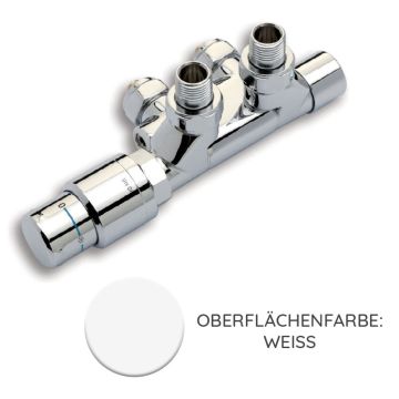 Nordholm Twin Reg 500, Weiß, Thermostat-Ventil schwenkbar