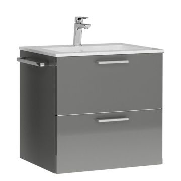 Nobilia Pure Mineralguss-Waschtisch mit Unterschrank Set 61 cm