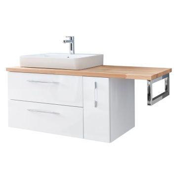 Pelipal PCON Aufsatzbecken mit Waschtischplatte und Unterschrank 130 cm