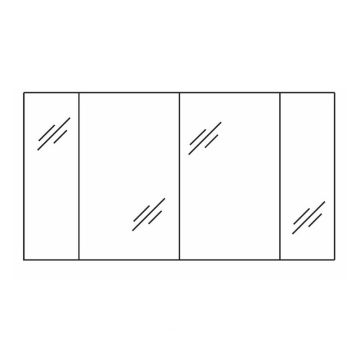 Pelipal PCON Spiegelschrank 130 cm Skizze