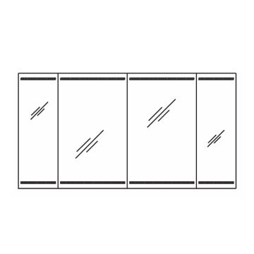 Pelipal PCON Spiegelschrank 132 cm Skizze