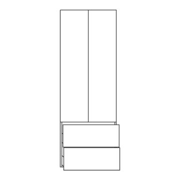 Pelipal PCON Hochschrank 60 cm Skizze