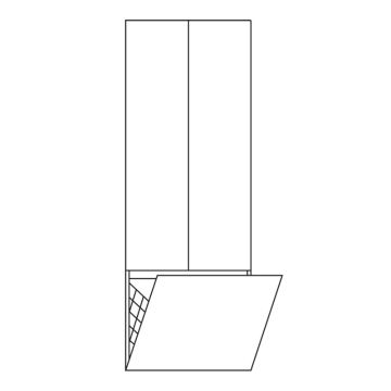 Pelipal PCON Hochschrank 60 cm Skizze