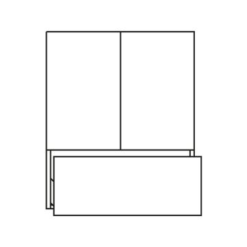 Pelipal PCON Highboard 60 cm Skizze