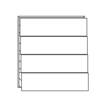 Pelipal PCON Highboard 90 cm Skizze