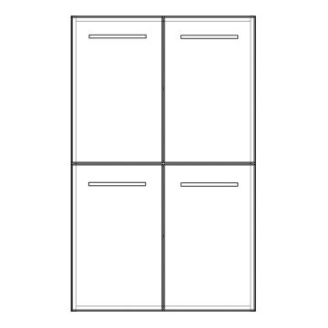 Pelipal PCON Highboard 60 cm Skizze