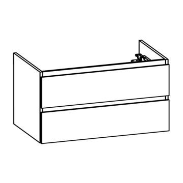 Pelipal PCON Waschtischunterschrank 120 cm Skizze