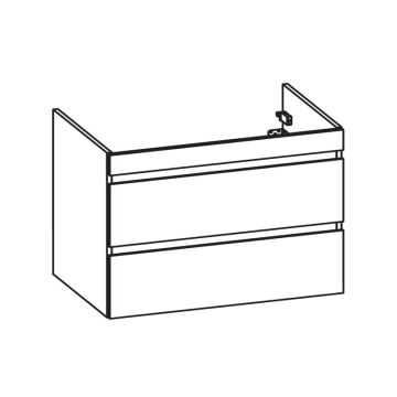 Pelipal PCON Waschtischunterschrank 80 cm Skizze
