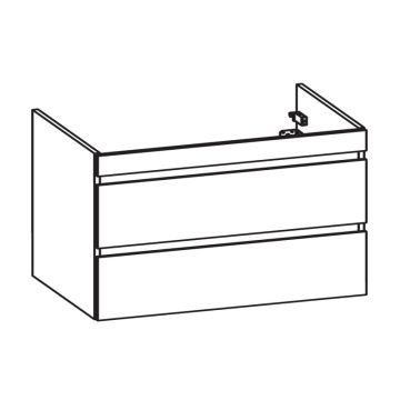Pelipal PCON Waschtischunterschrank 100 cm Skizze