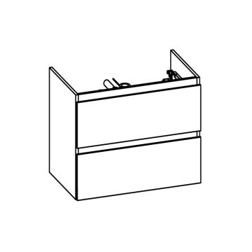 Pelipal PCON Waschtischunterschrank 55 cm Skizze