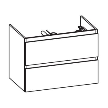 Pelipal PCON Waschtischunterschrank 75 cm Skizze