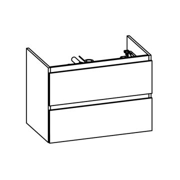 Pelipal PCON Waschtischunterschrank 65 cm Skizze