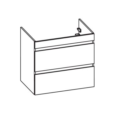 Pelipal PCON Waschtischunterschrank 60 cm Skizze