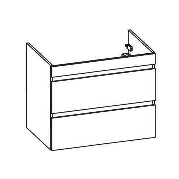 Pelipal PCON Waschtischunterschrank 70 cm Skizze