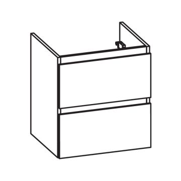 Pelipal PCON Waschtischunterschrank 53 cm Skizze
