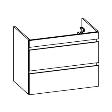 Pelipal PCON Waschtischunterschrank 80 cm Skizze