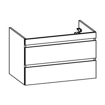Pelipal PCON Waschtischunterschrank 95 cm Skizze