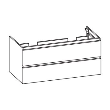 Pelipal PCON Waschtischunterschrank 120 cm Skizze