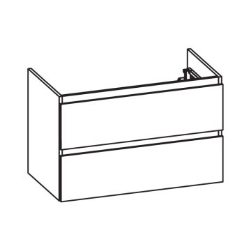 Pelipal PCON Waschtischunterschrank 85 cm Skizze