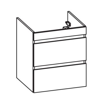 Pelipal PCON Waschtischunterschrank 55 cm Skizze