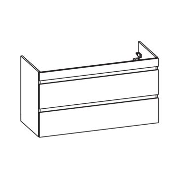 Pelipal PCON Waschtischunterschrank 115 cm Skizze