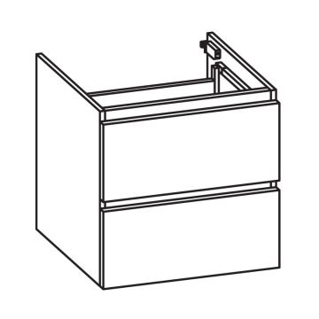 Pelipal PCON Waschtischunterschrank 55 cm Skizze
