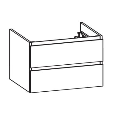 Pelipal PCON Waschtischunterschrank 85 cm Skizze