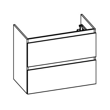 Pelipal PCON Waschtischunterschrank 70 cm Skizze