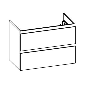 Pelipal PCON Waschtischunterschrank 85 cm Skizze