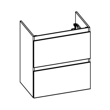 Pelipal PCON Waschtischunterschrank 53 cm Skizze