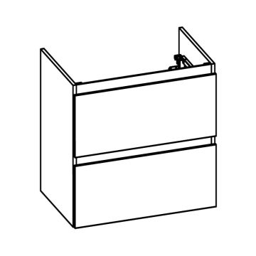 Pelipal PCON Waschtischunterschrank 58 cm Skizze
