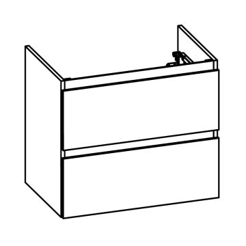 Pelipal PCON Waschtischunterschrank 63 cm Skizze