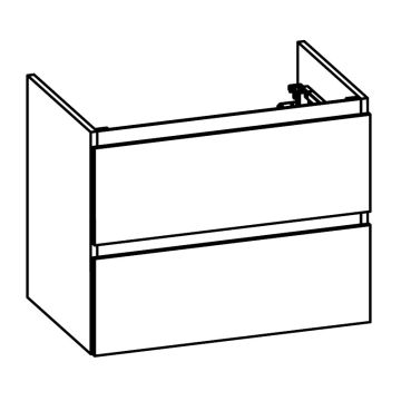 Pelipal PCON Waschtischunterschrank 78 cm Skizze