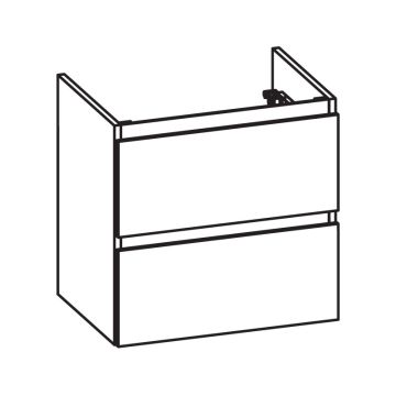 Pelipal PCON Waschtischunterschrank 55 cm Skizze