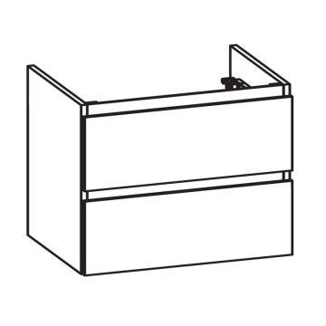 Pelipal PCON Waschtischunterschrank 70 cm Skizze