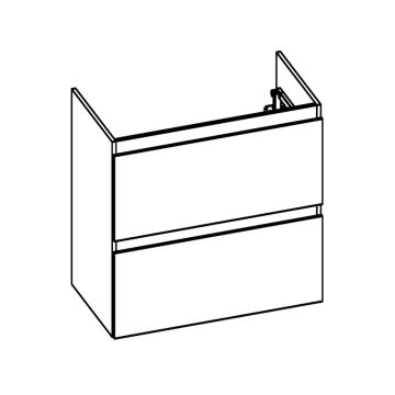 Pelipal PCON Waschtischunterschrank 55 cm Skizze