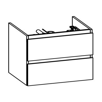 Pelipal PCON Waschtischunterschrank 75 cm Skizze