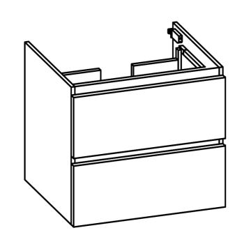 Pelipal PCON Waschtischunterschrank 55 cm Skizze