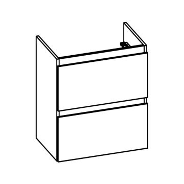 Pelipal PCON Waschtischunterschrank 40 cm Skizze