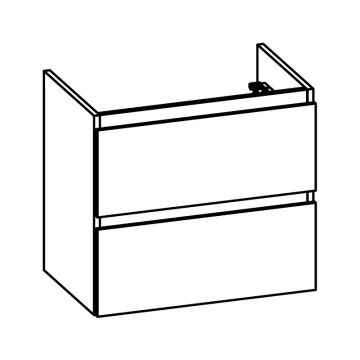 Pelipal PCON Waschtischunterschrank 55 cm Skizze