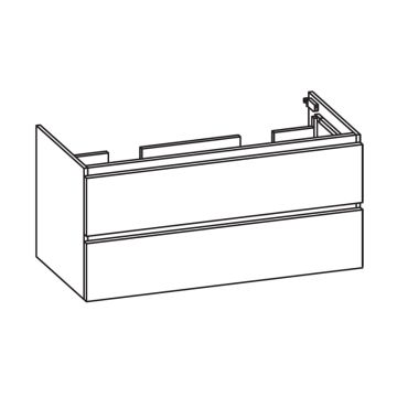 Pelipal PCON Waschtischunterschrank 115 cm Skizze